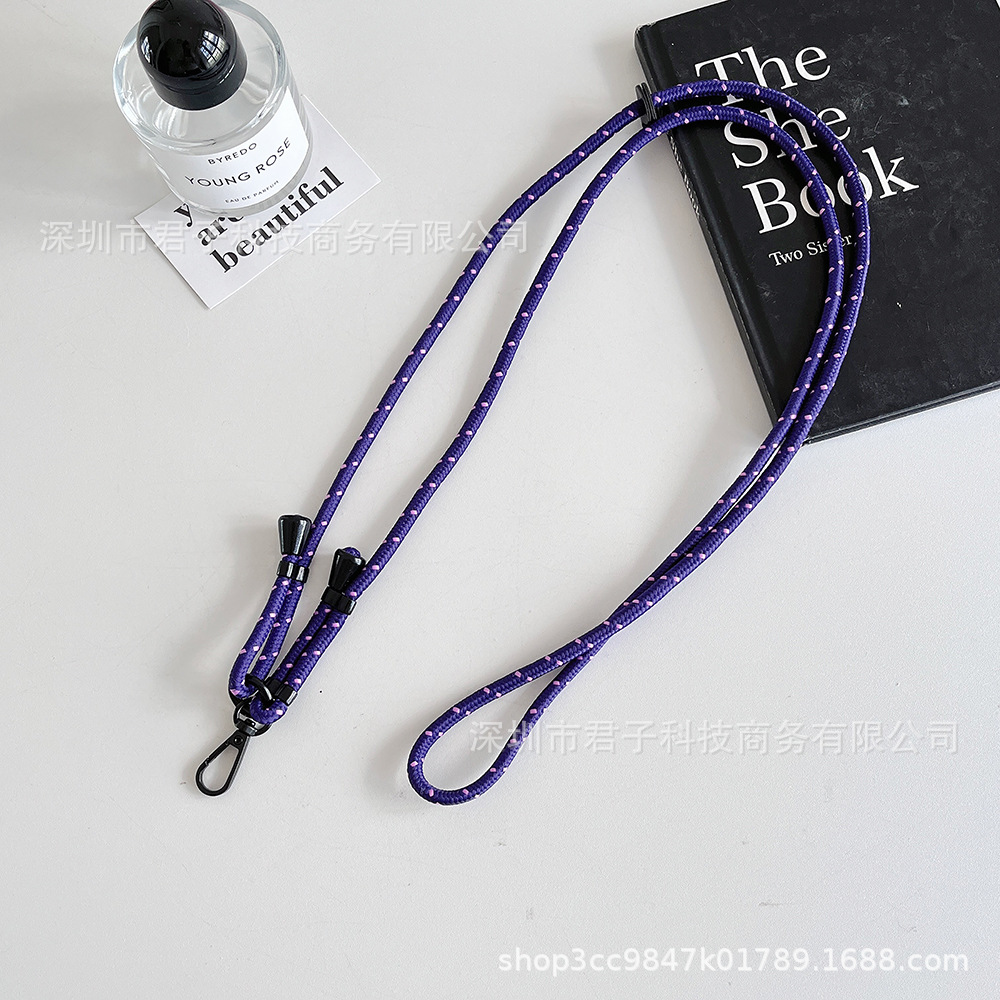 Personalidad japonesa y coreana de doble botón colgante colgante de doble botón colgante ajustable de hombro colgante de cuello para teléfono móvil bolso universal cuerda de botella de agua