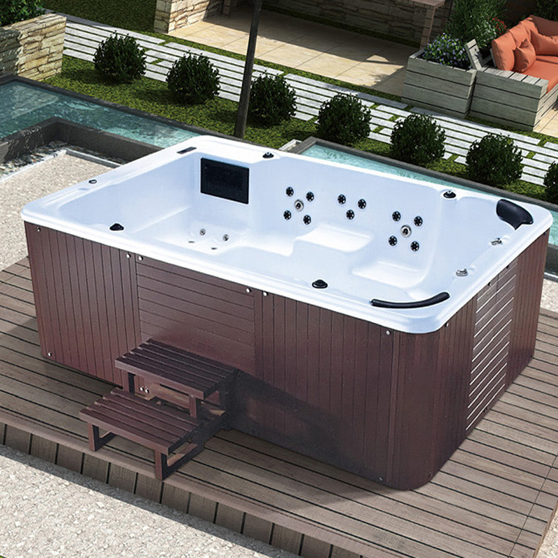 8 personas al aire libre masaje piscina Baño de aguas termales con TV spa Bath Club Hotel Villa uso