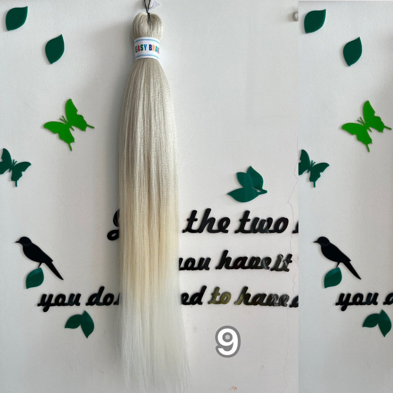 Fijo de baja temperatura de agua caliente FR Easy Braid Fibra química Trenza sucia Multicolor Negro Pechón suave y esponjoso