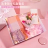 Orange powder scarf+soap bouquet+powder gift box