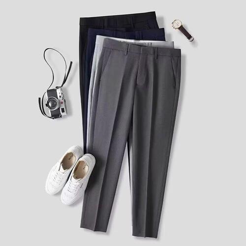 Slim Fit Relaxed Straight Leg Hangeur Men's Casual Pants Spring and Autumn Season Weightless Iron-Free
