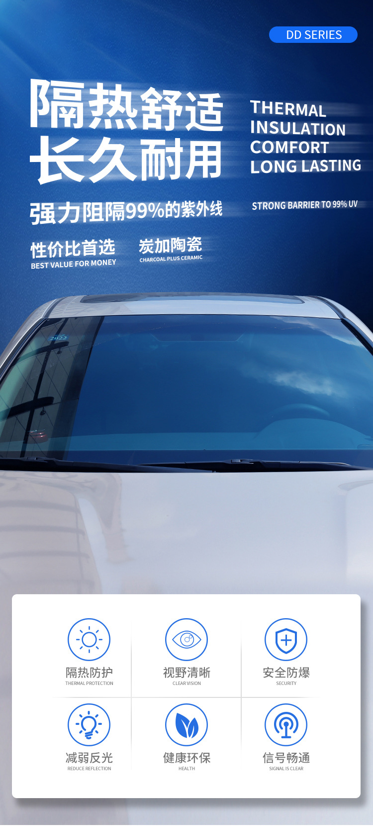 Car heat insulation film wholesale shading cross-border glass film solar film sunscreen high heat insulation car film