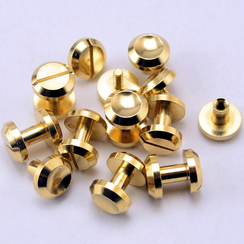 紧固皮带子母铆钉 黄铜皮具螺丝皮革螺丝铆钉 皮带扣配件螺丝螺钉