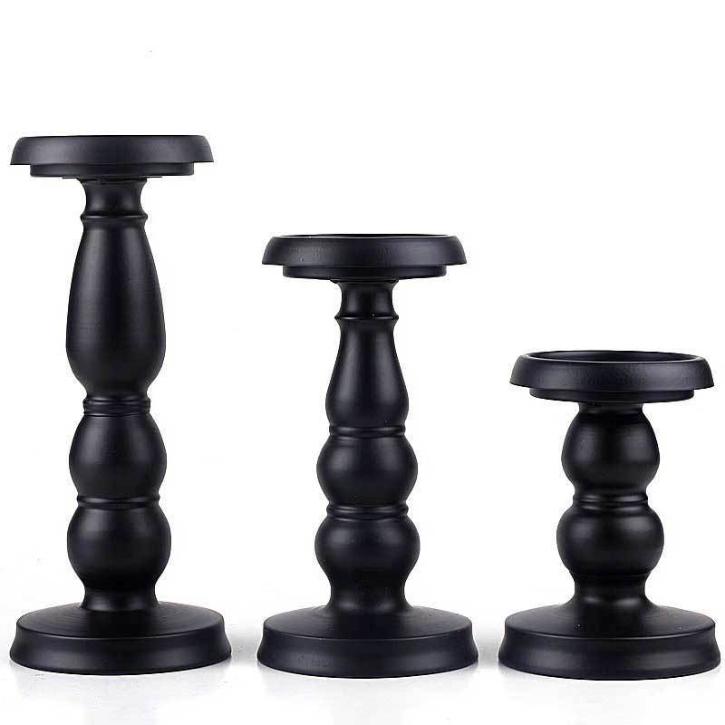 Candelabro de hierro negro, adorno artístico, vela romántica para boda, regalo creativo, decoración para mesa de comedor, cena a la luz de las velas, decoración del hogar de estilo europeo
