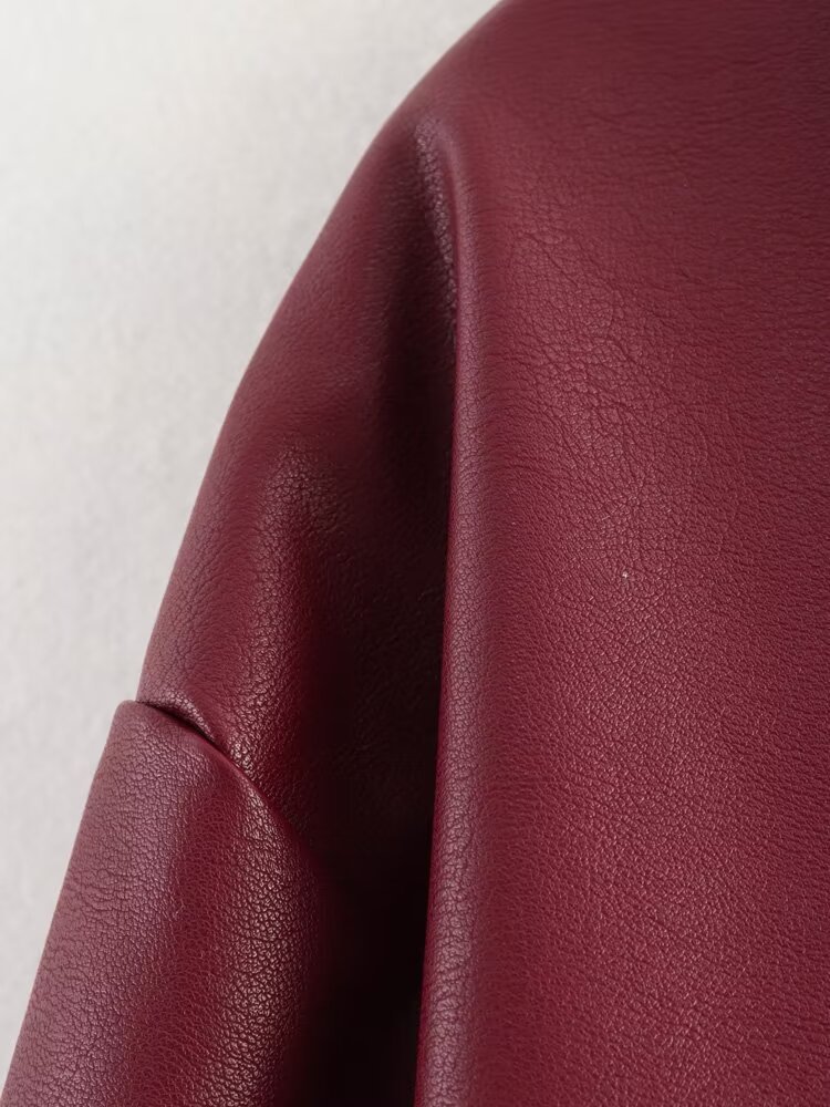 Roupas femininas temperamento moda personalidade internet celebridade estilo jaqueta de couro de duas cores_voghion.com