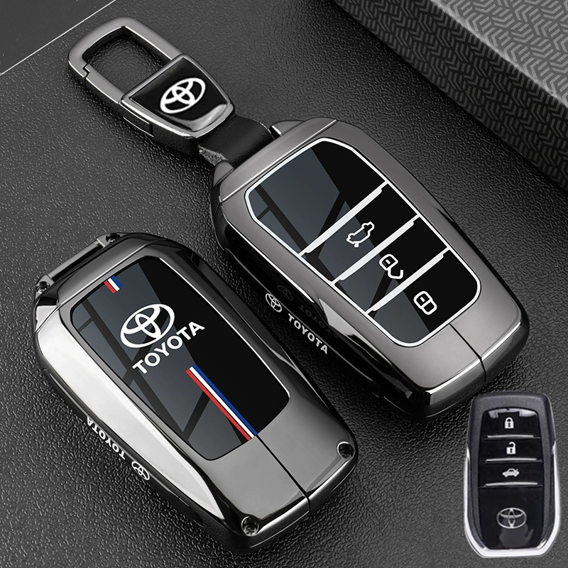 Подходящий чехол для ключа Toyota CHR Hilux Fortuner Cruiser Camry Corolla RAV4 Highlander