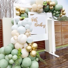 绿色气球花环拱套件乳胶链支架婚礼生日派对装饰套装情人节