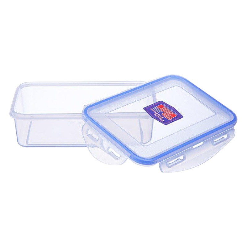 600ml Sealed Fresh-Keeping Box Food-Grade Rectangular Kitchen Refrigerator Storage Box Large Capacity Pp Transparent Plastic Box