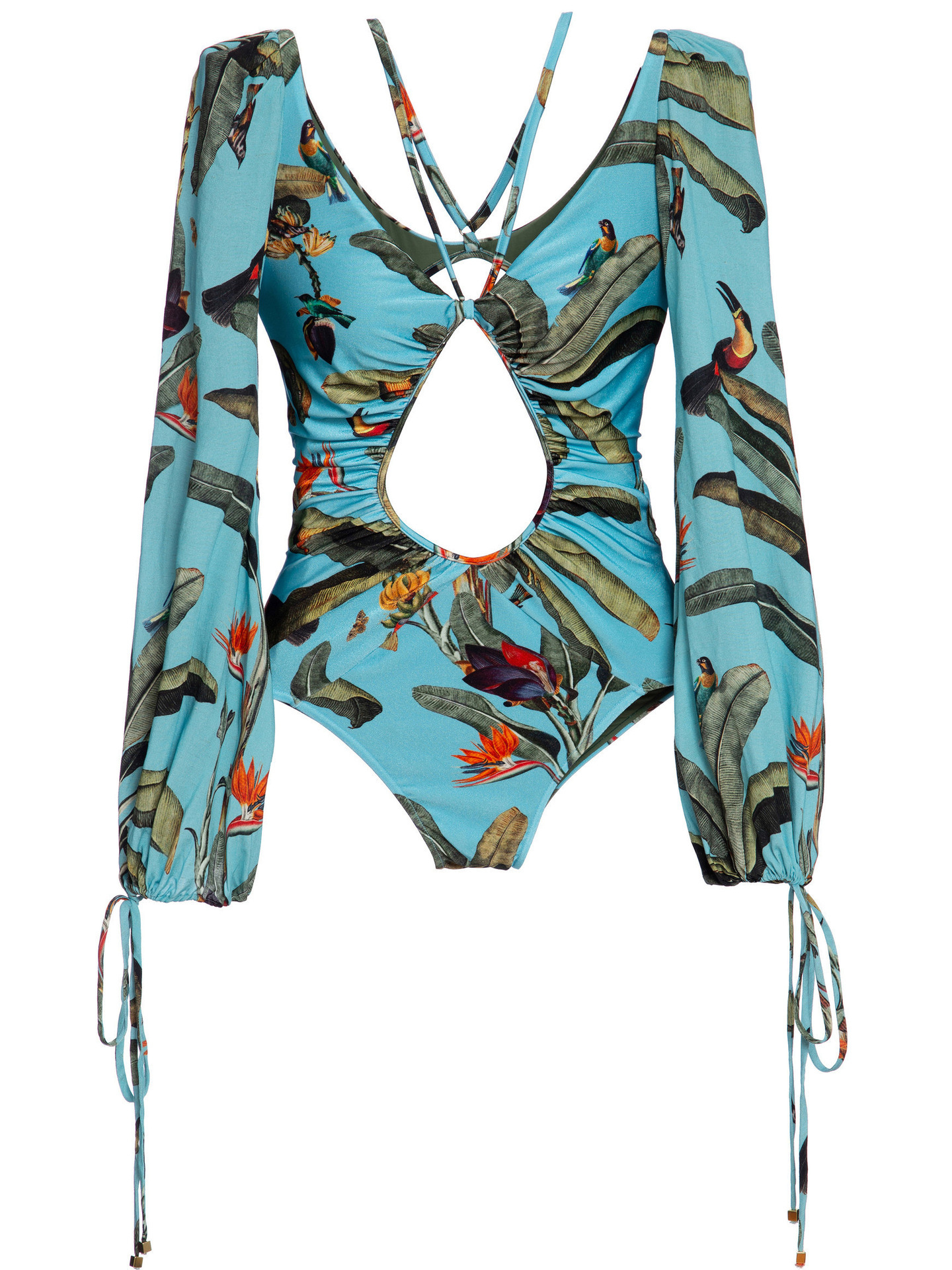 192g Weight Long Sleeve Sleeve Length Nylon, Polyester Fabric Type Regular Top Length Bodysuit Tops Type Swimming Occasion Deep V Neckline Skinny Fit Type Printing Pattern Women's Gender Hollow Out Design Sexy Style Women's Sexy Printing Hollow Out One Piece Swimwear 14