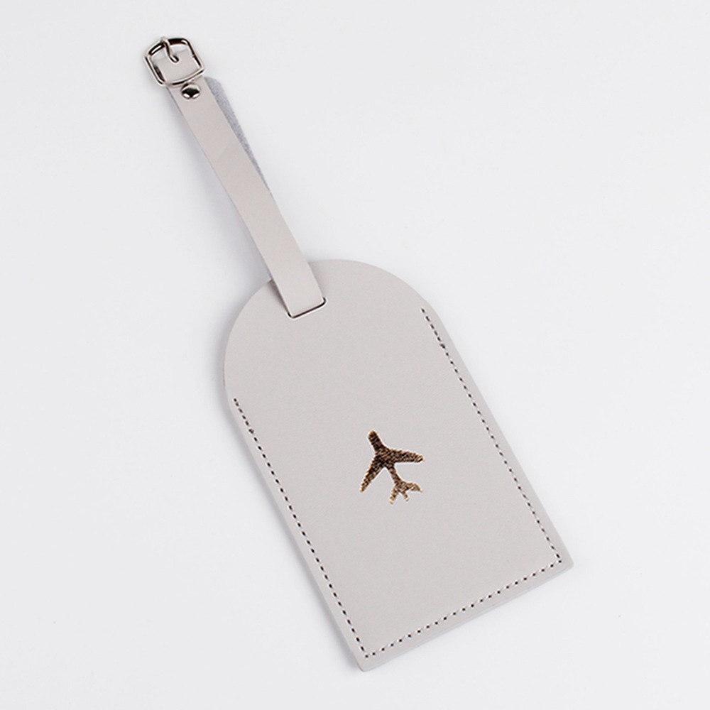 Etiqueta colgante de cuero Tarjeta de comida de autobús tarjeta de identificación de estudiante certificado de trabajo conjunto avión equipaje etiqueta PU fabricante en stock