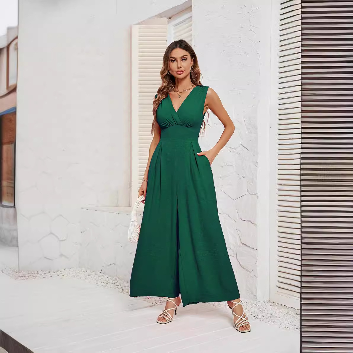 Mono sin mangas elegante y ceñido a la cintura para mujer, estilo europeo y americano, ideal para el verano 2026, de Amazon, para selfies y moda femenina.