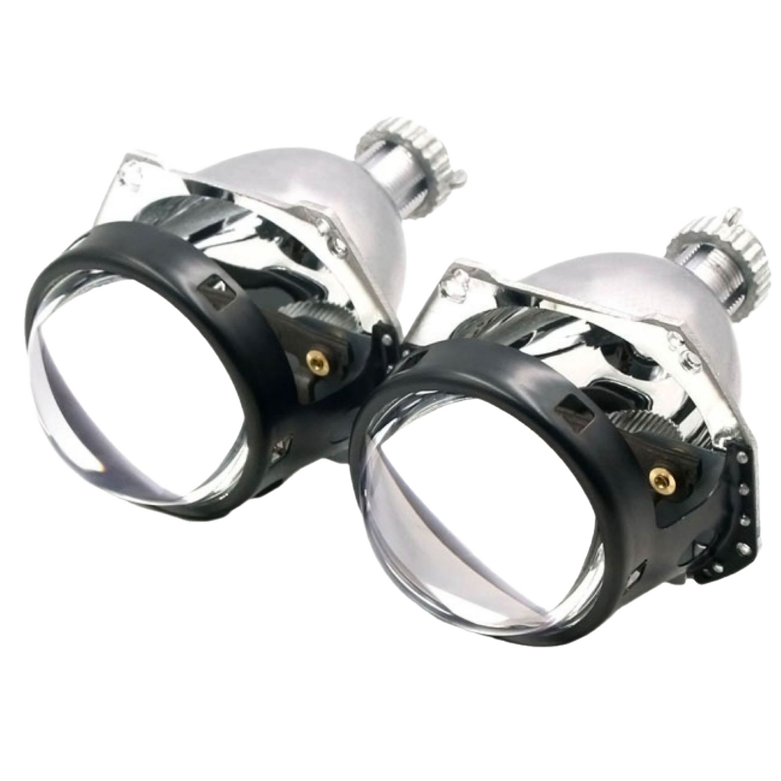 MINI mar cinco lente de la linterna del coche 2,5 pulgadas de doble lente de luz H1 bombilla H1 luz Super brillante concentrado instalación no destructiva