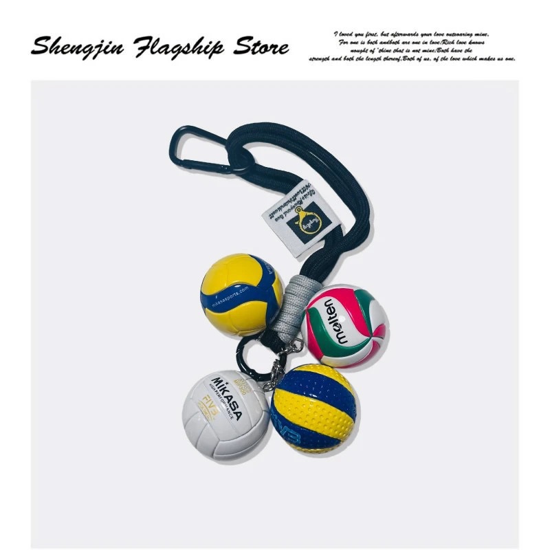 Keychain original de voleibol bolso creativo colgantes chinos mujeres y hombres mikasa fila mini recuerdos premios concurso