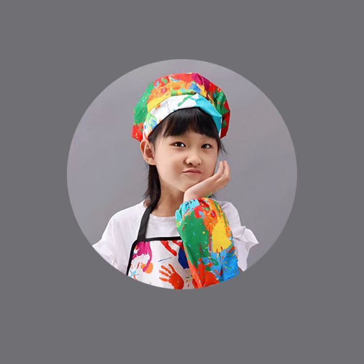 印字加长款油画罩衣防水耐脏婴儿童画室画画反穿衣幼儿园吃饭围裙|undefined