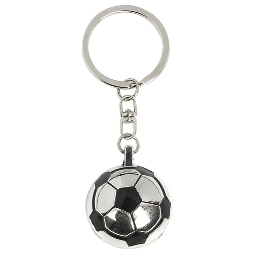 Alibaba.com World Cup Gift Metal Ornament Rotation Football Keychain Basketball Key Ring Wholesale Engraving