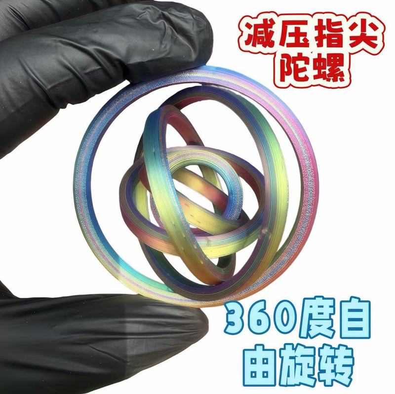 Cross-Border Hot-Selling Fidget Rings 3D Printed Fingertip Stress Relief Toy Universal Fingertip Gyro Gravity Rotation Cross-Border Hot-Selling Fidget Rings 3D Printed Fingertip Stress Relief Toy Universal Fingertip Gyro Gravity Rotation