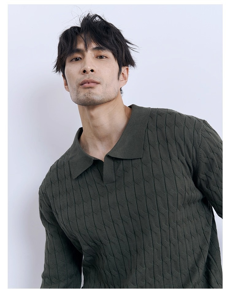 Polo oversize da uomo – Maglia estiva leggera in maglia traspirante ed elasticizzata, stile business casual con scollo a V (6 colori, taglie europee dalla S alla 2XL)_voghion.com