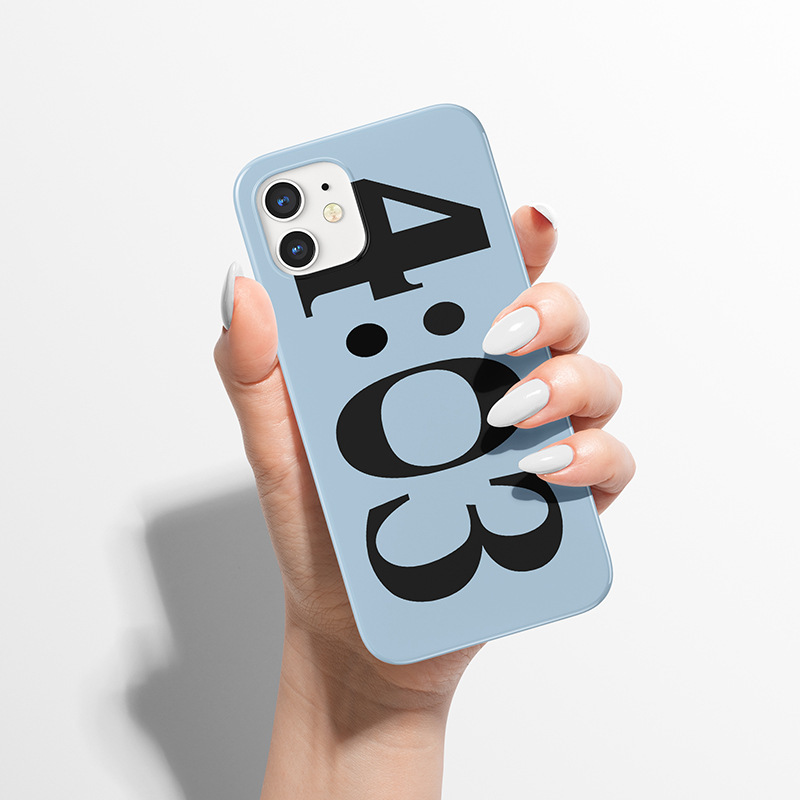 Time Text Korean Film Imported Glossy Apple 13Pro Suitable for Apple 14/11 Mobile Phone Case Coated Case 12