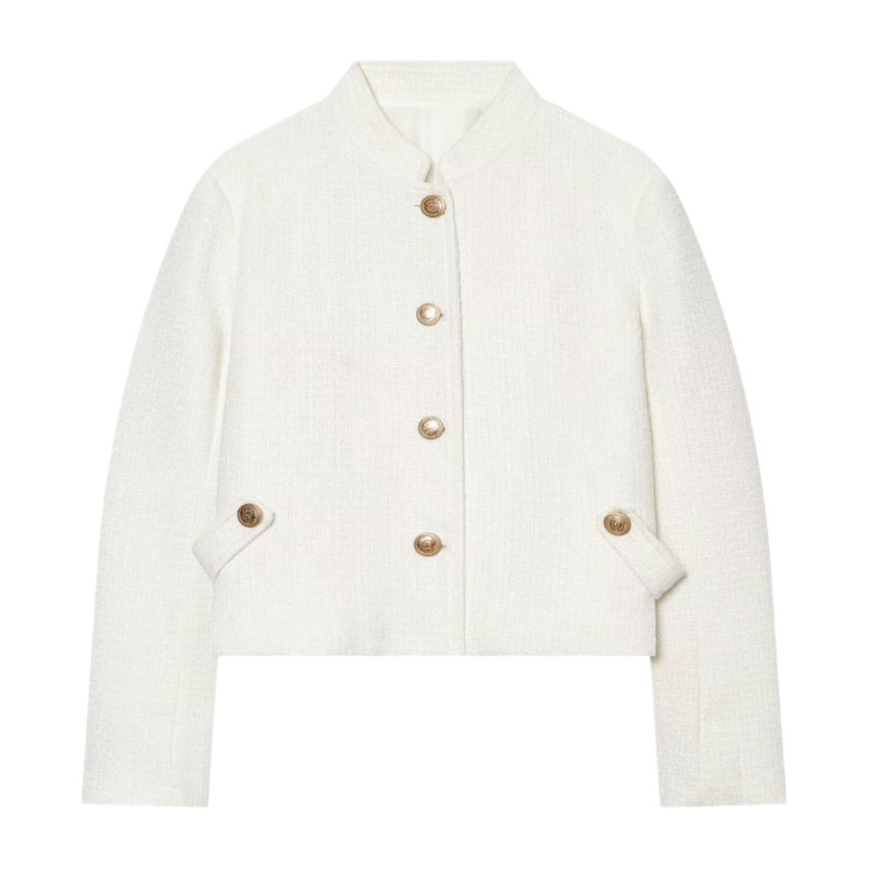 UNIZERA women's 2026 autumn new collection long-sleeve stand-collar structured short blazer 7220123 UNIZERA women's 2026 autumn new collection long-sleeve stand-collar structured short blazer 7220123