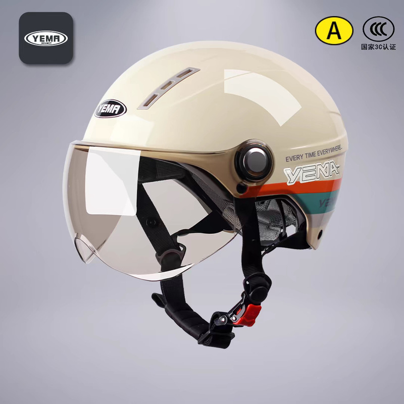 Genuine Mustang Helmet 359S Summer Helmet with 3C Certification for Men and Women, Summer Sun Protection, Electric Vehicle and Motorcycle Safety Helmet