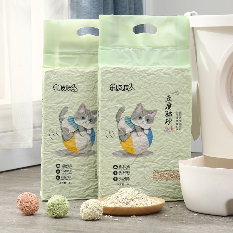 Lezhizhi Original Tofu Cat Litter6 LDeodorizing Clumping Absorbent Cat Litter Tofu Cat Litter Cat Toilet Supplies