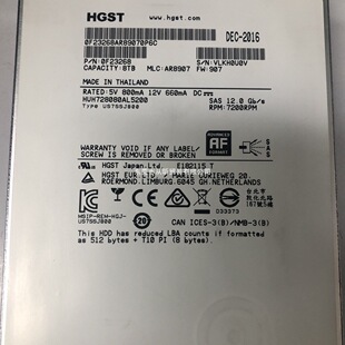 ԭ�b������Ӳ�P8tb SAS 3.5��12gb HUH728080AL5200 8T������̖