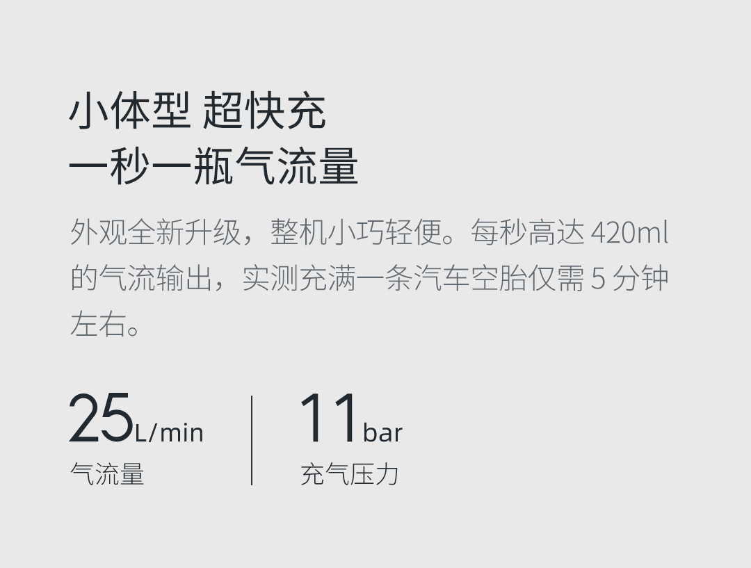 70Mai Car Air Pump Youth Edition Tp03 Digital Tire Pressure Gauge Car Inflator Quick Inflation Stops Automatically When Full