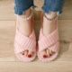 Factory direct supply cross-border explosion corduroy cross belt in stock home slippers spring, summer, autumn and winter four seasons men's and women's plus size