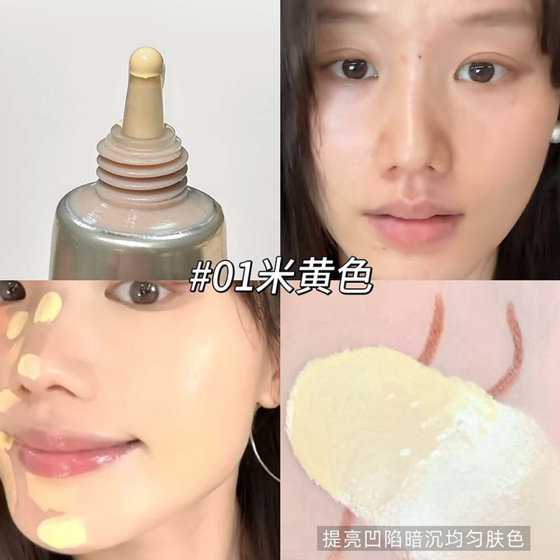 CAPPUVINI Color Correction Concealer para cubrir las manchas faciales, acné, maquillaje hidratante y seco, concelador de color