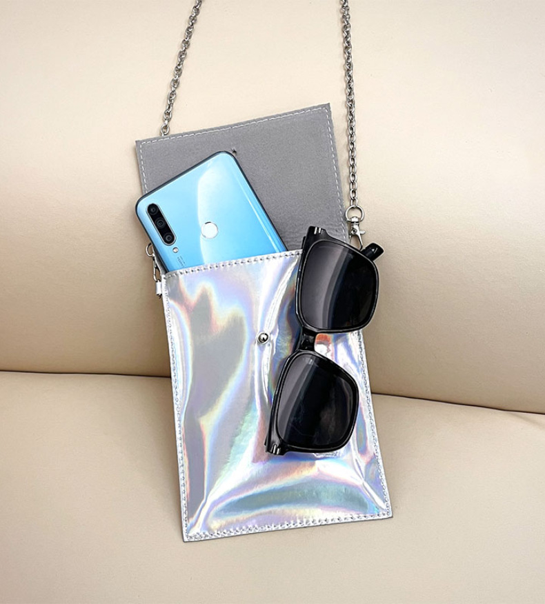 Women's Pu Leather Solid Color Streetwear Square Flip Cover Phone Wallets display picture 4