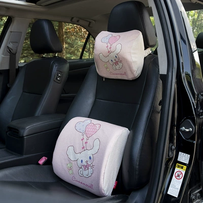 Captain America neck pillow headrest Waist support - pink-big-eared-dog-diamond-head-pillow-combination