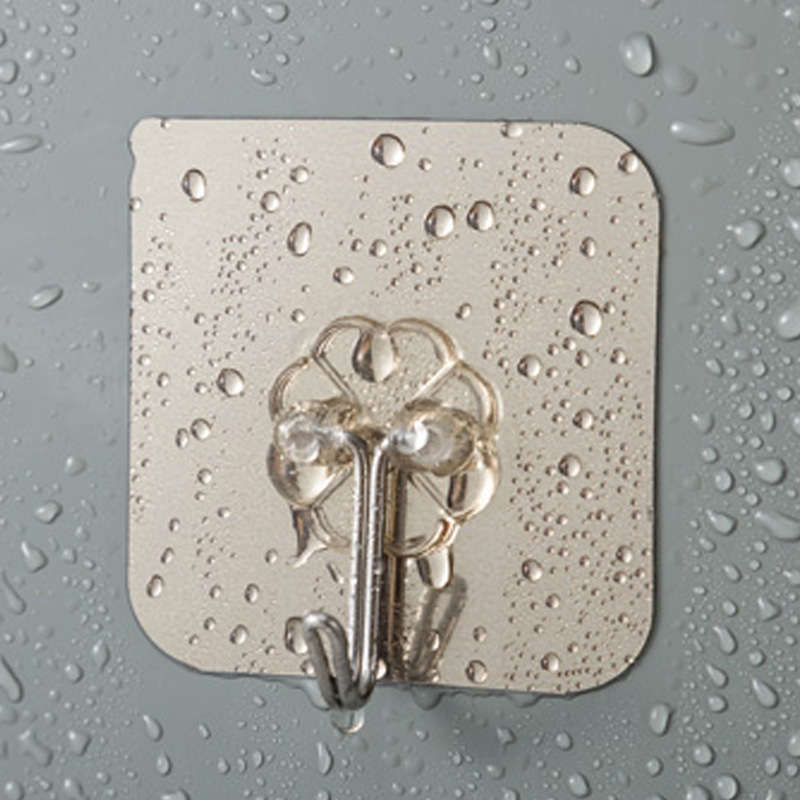 Stainless steel hook strong sticky hook kitchen bathroom seamless hook punch-free waterproof adhesive hook behind the door wall hanging hook