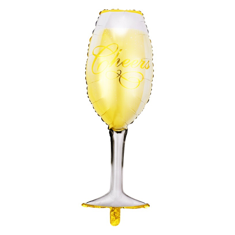 Comercio exterior transfronterizo, forma especial, botella de vino grande, película, globo de aluminio, decoración de bar, fiesta, copa de vino, globo