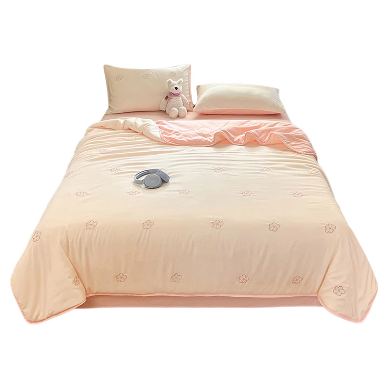 Verano nuevo estilo algodón lavado bordado edredón de verano edredón fresco de verano dormitorio individual y doble colcha delgada lavable a máquina edredón de aire acondicionado image 5