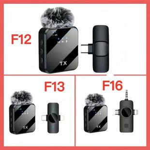 New F16 One-To-Two Three-In-One Wireless Lavalier Microphone Outdoor Live Recording Video Interview Noise Reduction Microphone