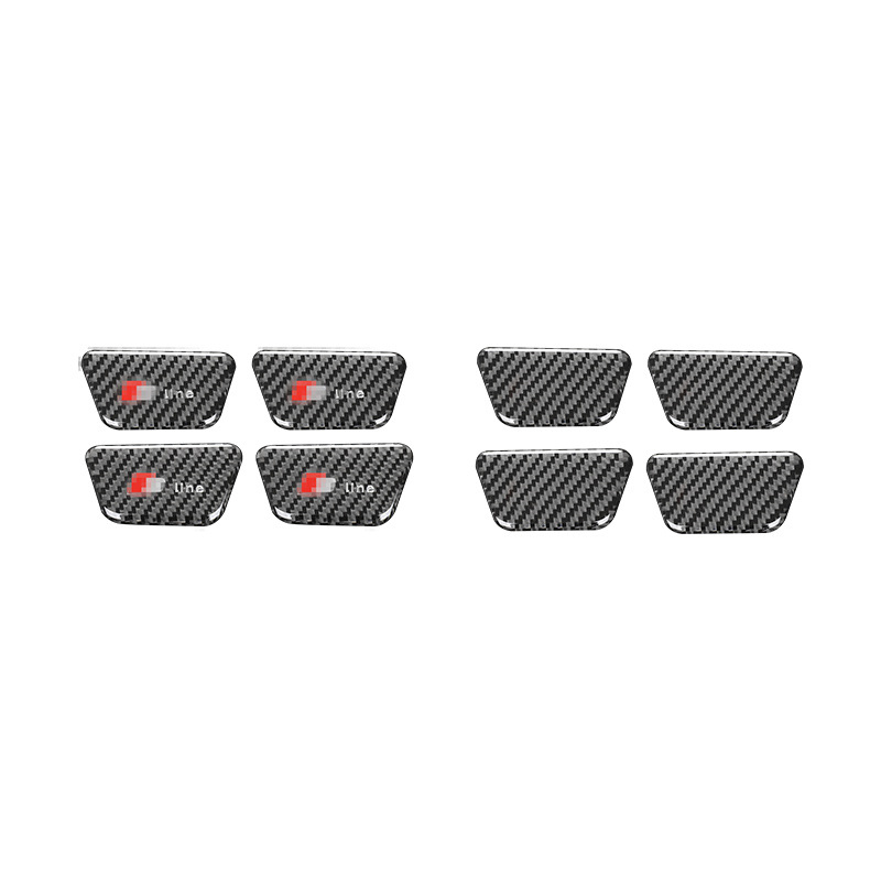 Adecuado para Audi viejo a4l B8 fibra de carbono puerta del coche interior puerta tazón decorativo pegatinas A4 interior modificación Accesorios
