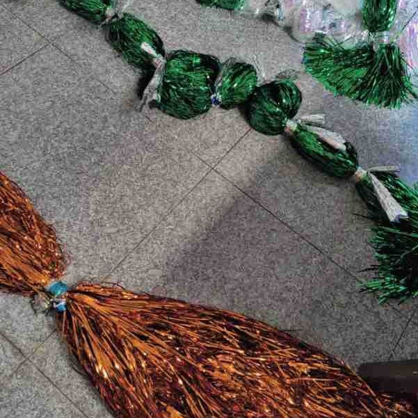 金色拉丝分割条银条深梅红铝箔膜彩飘亮条宠物玩具逗猫棒响纸片