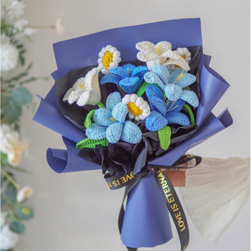 Floreciendo tulipan azul