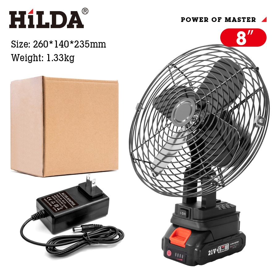 Ventilador Portátil de Litio de 4~8 Pulgadas 21V de Alta Potencia para Exteriores image 9
