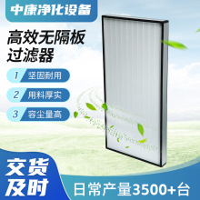 高效无隔板耐高温洁净空气过滤器 塑框W型烤箱过滤器空调过滤器