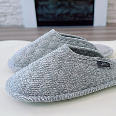 halluci新品簡約純色系菱格情侶家居拖鞋 滴塑底靜音防滑室內拖鞋