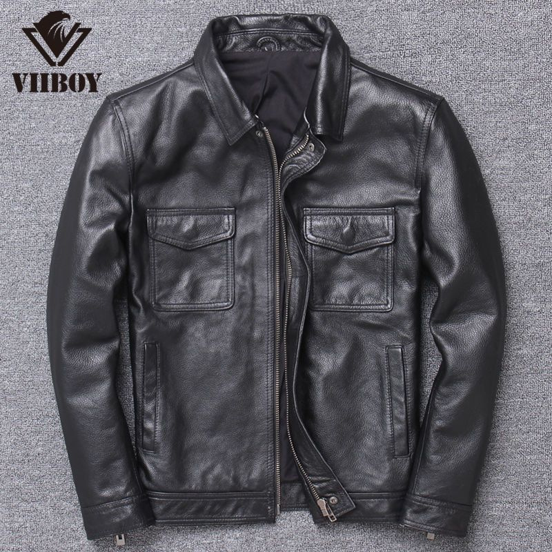 Clearance Sale: Men's Genuine Leather Jacket, Special Offer Short Style, Cowhide Texture, Plus Size Leather Coat, Autumn/Winter Trend, Slim Fit Clearance Sale: Men's Genuine Leather Jacket, Special Offer Short Style, Cowhide Texture, Plus Size Leather Coat, Autumn/Winter Trend, Slim Fit