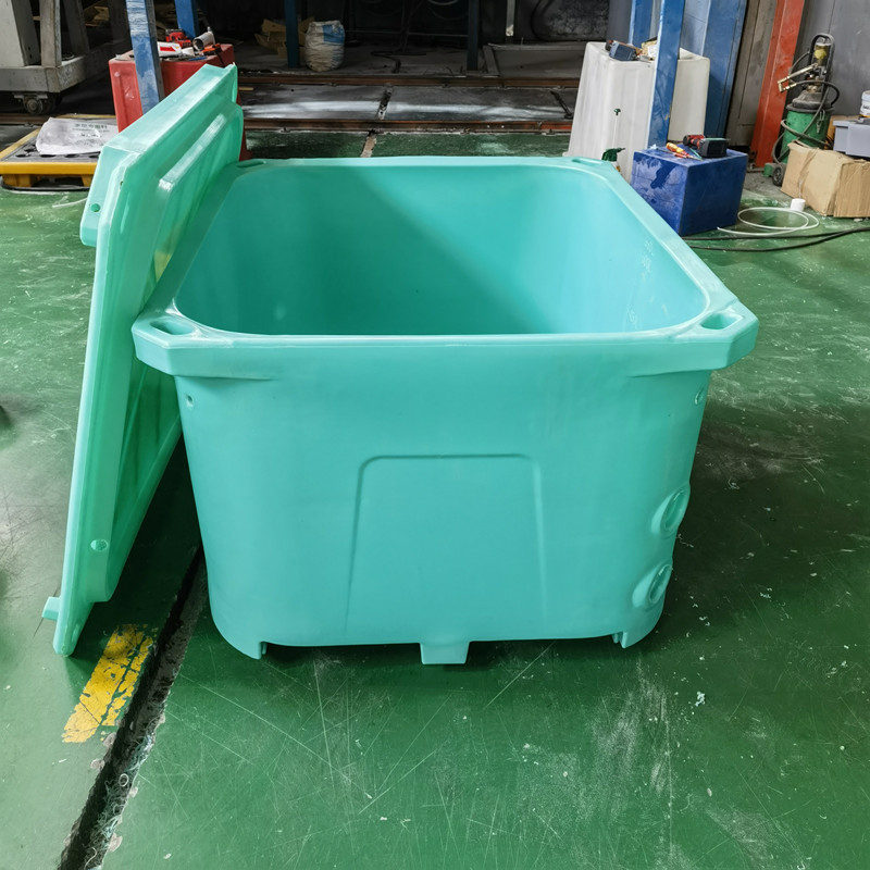 华社双层保温箱660L渔业水产鱼虾冷藏冰桶储存滚塑异形加工