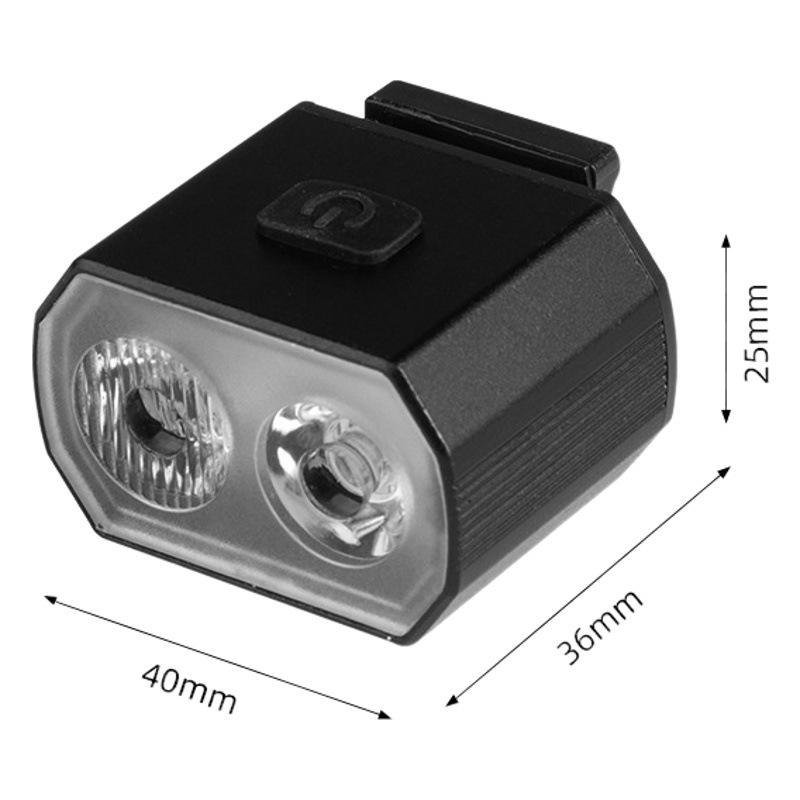 Luz de la bicicleta doble T6 lámpara aleación Aluminio Shell TYPE-C carga rápida LED casco advertencia luz trasera traje