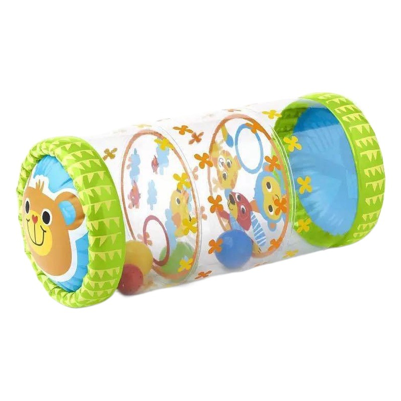 Inflatable Baby Walker Pvc Infant Crawling Roller Baby Practice Crawling Early Education Kidsren's Toy with Bell