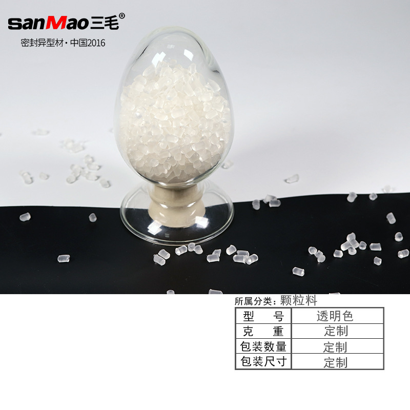 透明色颗粒料改性PVC 适用于挤出异型材牌号J-70°