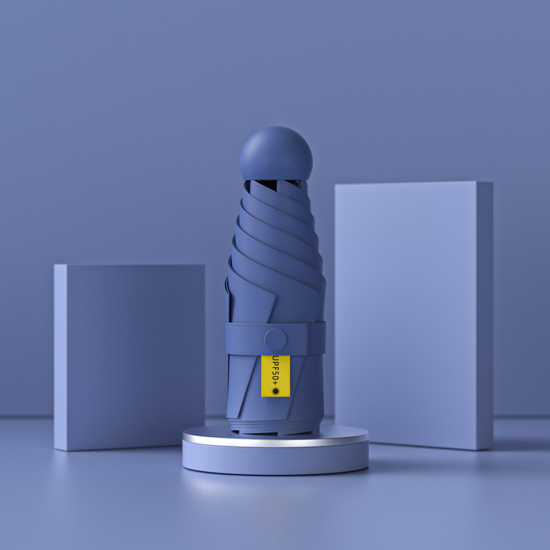 로얄블루 [6본파라솔+선크림블랙글루] 캡슐우산