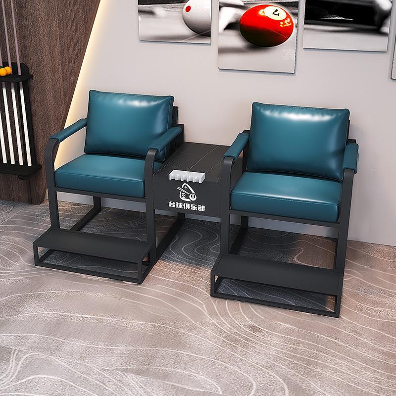 Conjunto de sofá y mesa para sala de billar, sillas de visualización integradas, sillas de descanso sencillas para sala de billar, sofá para ver partidos, sillas de visualización para sala de billar.