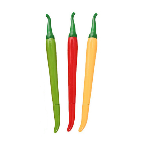 Cute simulated chili gel pen, creative office stationery needle tube, water-based signature pen, student cartoon pen wholesale