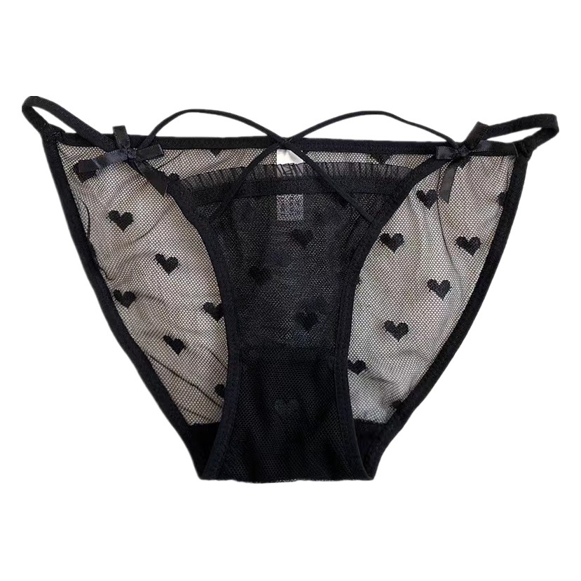 Sexy Lace Underwear Women's Emotional Love Mesh Breathable Summer Thin Perspective Bed Passion Briefs